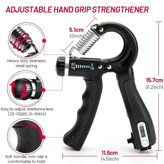 6-in-1 Hand Grip Strengthener Kit – Build Stronger Hands & Forearms